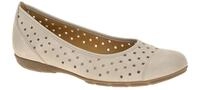 Gabor 84.169.12 beige - Ballerina - Halbschuhe - Slipper f?r Damen
