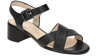 Gabor Damen Sandalette 62.913.27 Schwarz (LDS) | Echtleder - Kreuzriemchen - ...