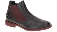 Think 1195 Damen Stiefeletten Schwarz Echtleder Chelsea-Boots