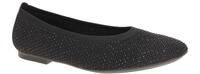 Gabor 84.146 Damen Ballerinas Schwarz Glitter Textil Stretch Lammnappa
