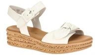 Gabor 84.553.20 Damen Sandalette wei? latte Best Fitting Keilabsatz Klettvers...