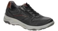 Waldl?ufer Herrenschuhe 718007 H-MAX Schwarz/Cognac Bequeme Schn?r Halbschuhe