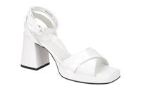 Paul Green Damen Sandalette 6027-02x wei? Futurelack Leder Plateau Absatz