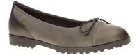 Gabor 3007.01.005 Damen Ballerinas taupe Grau Mix Velourleder - Gummisohle - ...