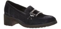 Gabor 4007.02.002 Damenschuhe dunkelblau Velour Rauhleder Slipper Plateau Absatz