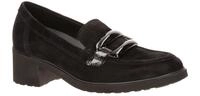Gabor 4007.02 Elegant Slipper Schwarz Echtleder Blockabsatz 4cm