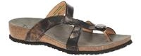 Think 1315 Damen Pantoletten in Schwarz mit Metallic Print