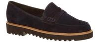 Paul Green Damen Slipper 2694-133 blau Echtleder Super Soft Plateau Blockabsatz