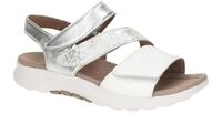 Gabor 86.813.51 Damen Sandale weiss / silber ROLLINGSOFT Keilabsatz Klettvers...