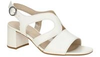 Gabor Damen Sandalette 81.713.20 Wei? - latte hoher Absatz Echtleder Fu?bett