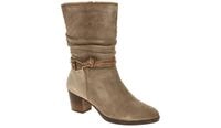 Pikolinos Damenstiefel W0E-9787SEC1 taupe ZAMORA elegant grau-braun rund 4cm ...