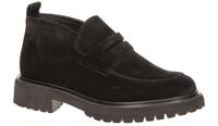 Paul Green Damen Slipper 8344-004 Schwarz Veloursleder Warmfutter EVA Plateau