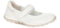 Gabor 86.961.50 ROLLINGSOFT Damen Ballerina wei? Mesh Echtleder Klettverschluss