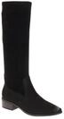 CAPRICE Damenstiefel 25541 Schwarz Velourleder stretch Langschaft kaum Absatz