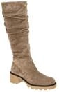 Paul Green Damenstiefel 9987-040 Braun Antelope Kniehoch, Blockabsatz 4cm, ge...