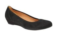 Gabor 02.690.47 KRETA Damen Ballerinas - Schwarz (schwarz), Echtleder, Keilab...