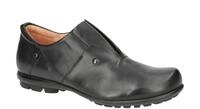 Think 650 Schwarz Slipper Herrenschuhe Echtleder Gummisohle - schwarz