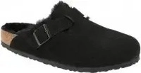 Birkenstock 259881 BS Boston_Shearling Schwarz UNISEX Leder Clogs mit Lammfell warm