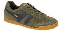 Gola CMA192HN Harrier Herren Sneakers khaki/navy Gr?n Echtleder Textil Gummis...