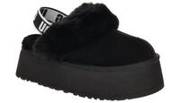 UGG 1113474 BLK FUNKETTE Pantoletten Damenschuhe schwarz Velour Schaffell war...