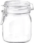 Drahtb&uuml;gelglas / Einmachglas Fido eckig - 750ml
