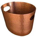 Flaschenk&uuml;hler / Weink&uuml;hler, Aluminium kupferfarben geh&auml;mmert - 25,5x19cm