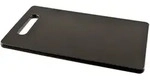 Schneidebrett mit Griff, Polyethylen schwarz - 25x15x1cm
