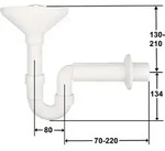 Trichtersiphon DN50 PP weis