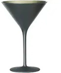 Martiniglas, matt schwarz/gold, Elements St&ouml;lzle - 240ml (6 Stk.) - 6er Karton