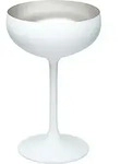 Cocktailschale, matt wei&szlig;/silber, Elements St&ouml;lzle - 230ml (6 Stk.) - 6er Karton