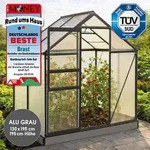Aluminium Gew&auml;chshaus 130x190x195 anthrazit