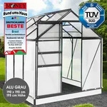 Aluminium-Gew&auml;chshaus 190x190x195 anthrazit