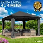 Alu Pavillon INFINITY 4x4m dunkelgrau