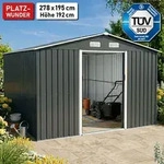 BRAST Metall Ger&auml;tehaus mit Satteldach 278x195x192