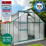 Aluminium Gew&auml;chshaus 430x250x205 gr&uuml;n