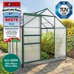 Aluminium Gew&auml;chshaus 250x190x195 gr&uuml;n