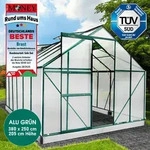 Aluminium-Gew&auml;chshaus 380x250x205 gr&uuml;n