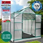 Aluminium-Gew&auml;chshaus 380x250x235 gr&uuml;n