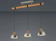 Trio Leuchten Pendelleuchte 3x E27 Silver 1 St&uuml;ck Metall Hellgrau