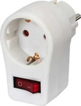 Brennstuhl Brennenstuhl Steckdosenadapter 1508070, wei&szlig;, mit Schalter, 1-fach Schuko