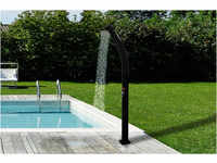OUTTECH Gartendusche solar schwarz, PVC/ABS-Kunststoff, 220 x 11 cm, mit 20l