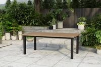 OUTFLEXX Oxford Ausziehtisch, anthrazit/natur, Edelstahl/recycled Teak, 200/260 x 100