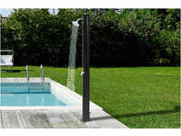 OUTTECH Gartendusche solar, schwarz, PVC/ABS-Kunststoff, 215 x 11 cm, mit 20l