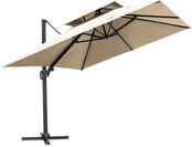 OUTFLEXX Sydney Ampelschirm, Doppeldach, wei&szlig;/creme, Alu/Polyester, 300 x 300 cm,