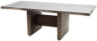 OUTFLEXX Rabida Dining Tisch, champagner-meliert, Polyrattan, 220 x 100 cm,