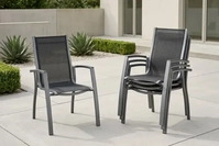 Kettler 0302102-7100, KETTLER Altura Stapelsessel, anthrazit/anthrazit,