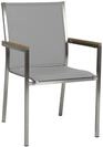 Stern Polaris Stapelsessel, Kaschmir, Edelstahl/Textilene/Teakholz, 61x54x89 cm,
