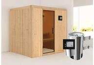 KARIBU Systemsauna Daria, Fichtenholz 68mm, Fronteinstieg, ca. 3,3m&sup2; 85935