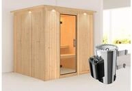 KARIBU Systemsauna Daria, Fichtenholz 68mm, Fronteinstieg, ca. 3,3m&sup2; 85946