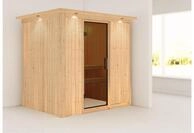 KARIBU Systemsauna Fanja, Fichtenholz 68mm, Fronteinstieg, ca. 2,7m&sup2; 85878